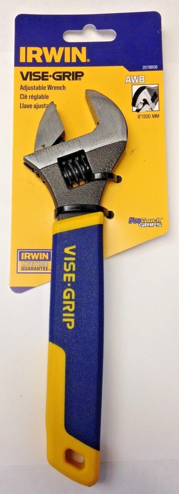 Irwin Vise-Grip 2078608 8" Adjustable Wrench