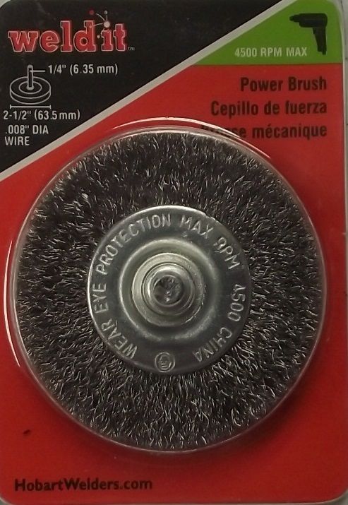 Hobart 770389 2-1/2" Diameter 1/4" Circular Shank Power Brush