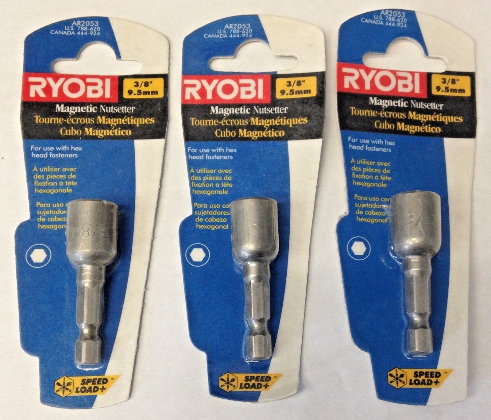 Ryobi AR2053 3/8" x 1-7/8" Magnetic Nutsetter 3PKS