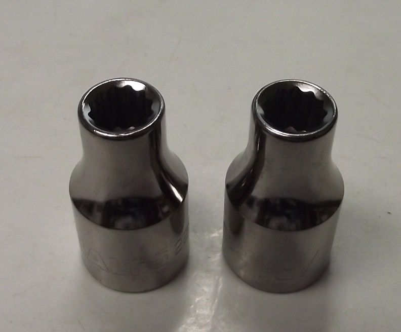 Kobalt 22552 1/2" Drive 3/8" 12pt. Socket 2pcs. USA