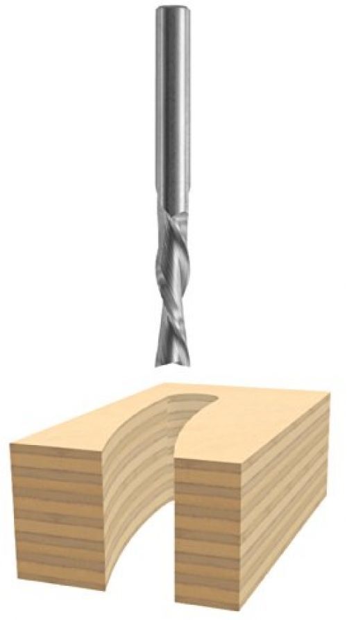 Bosch 85902M Solid Carbide 1/4" x 3/4 Down Spiral Double Flute 1/4" Shank USA