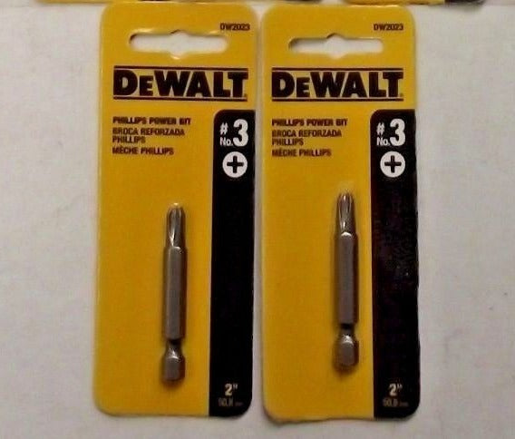 DeWalt DW2023 #3 x 2" Phillips Power Screw Bit Tips 2-Packs