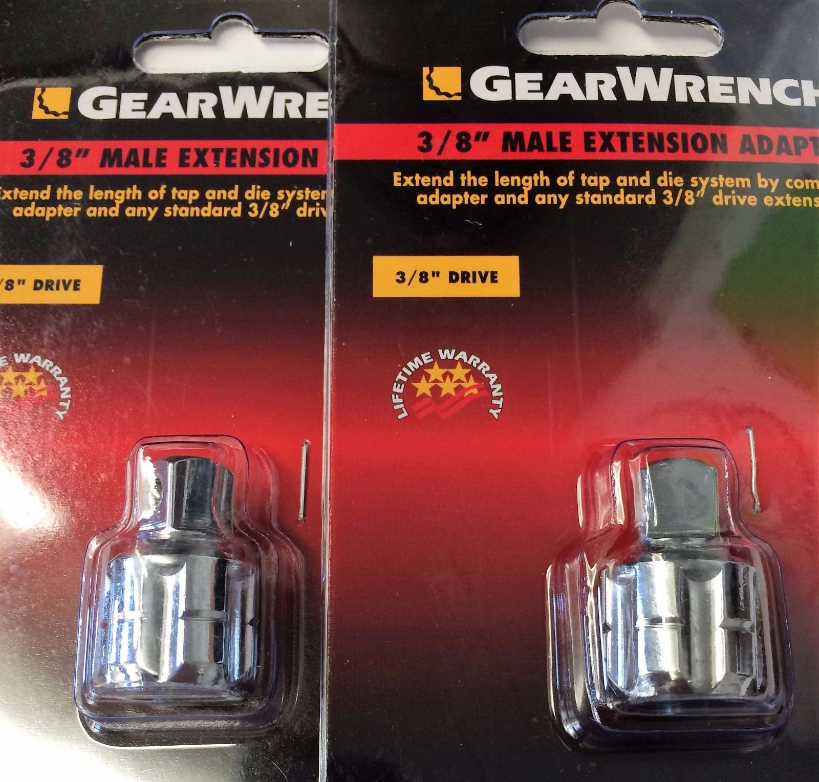 GearWrench 82803D Male Extension Adapter 3/8" Drive (2 Packs)
