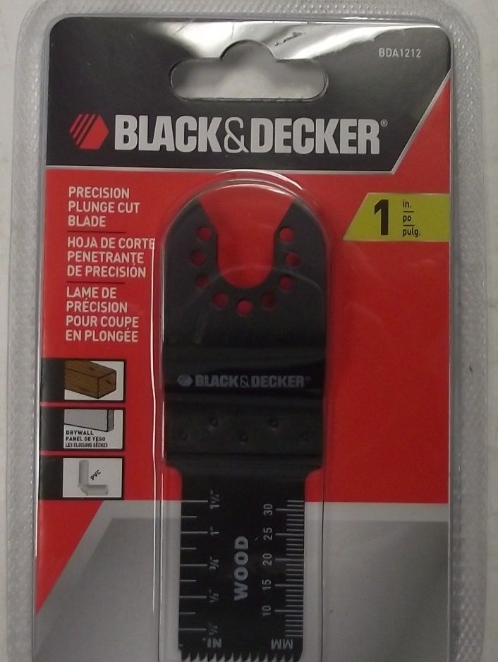 Black Decker BDA1212 1" Plunge Cut Blade Oscillating Tool Wood Drywall PVC