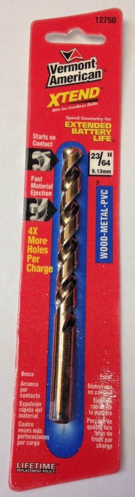 Vermont American 12750 23/64" XTEND Drill Bit For Cordless Drills