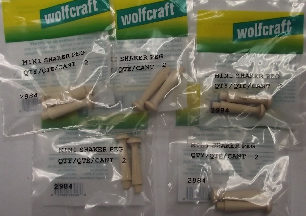 Wolfcraft 2984 Mini Shaker Pegs 5 Bags Of 2 USA