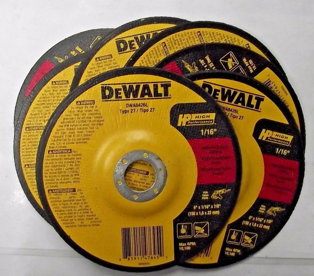 Dewalt DWA8426L 6" x 1/16" x 7/8" T27 HP Long Life Cut-Off Wheels 10 Pack