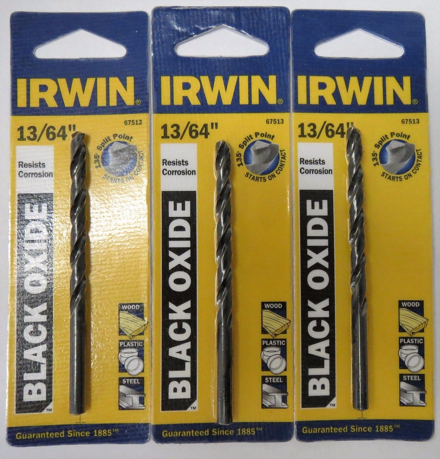 Irwin 67513 13/64" Black Oxide Drill Bit (3pcs)