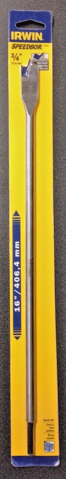 Irwin Speedbor 88712 3/4" x 16" Extra-Long Spade Bit Carded