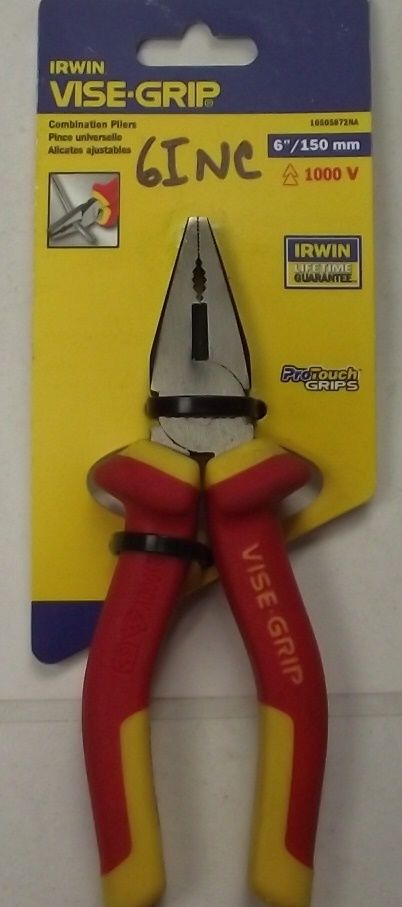 Irwin Vise Grip 10505872NA 6" Insulated Combiantion Plier With Wire Cutter