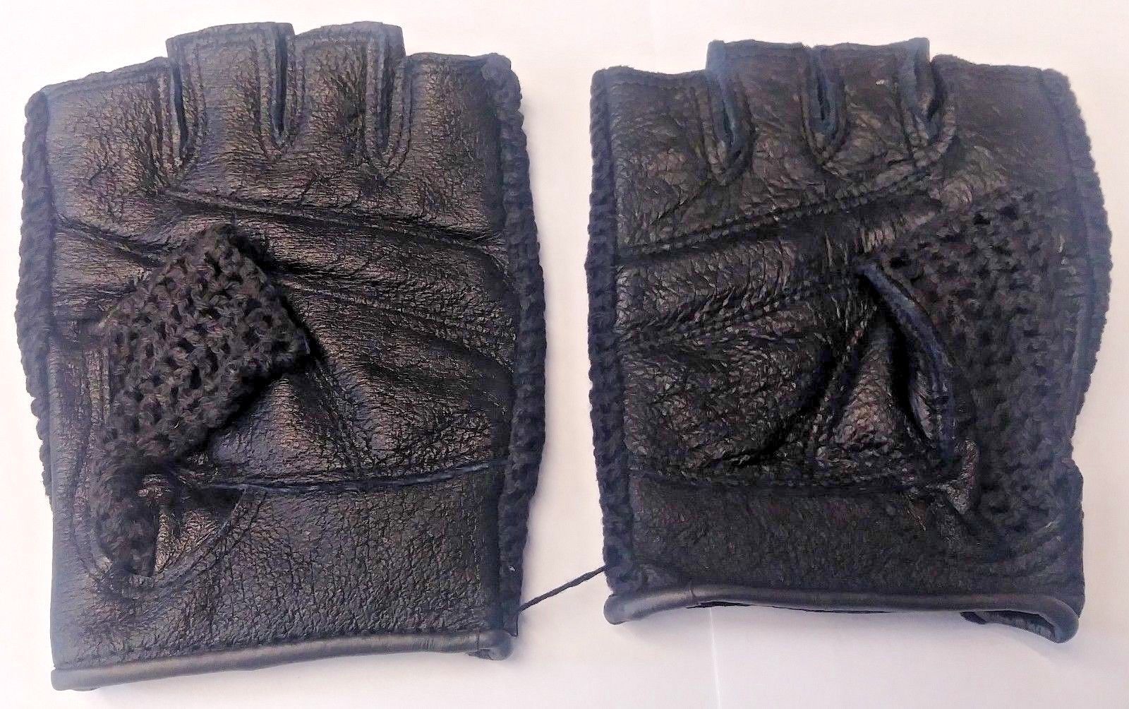 Occunomix OK-MBAV Heritage Gloves Pair Premium Leather Half Finger Design Med