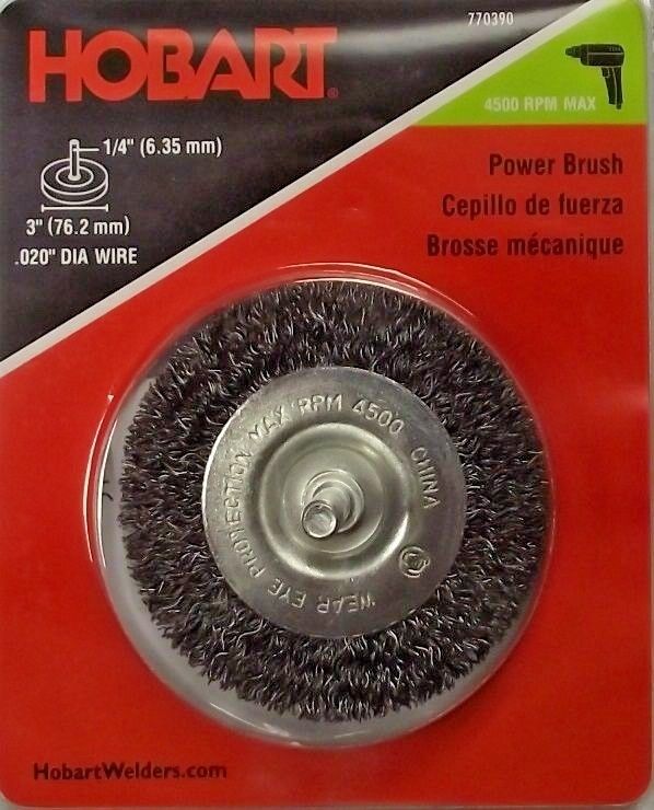 Hobart 770390 3" Circular 1/4" Shank Power Brush