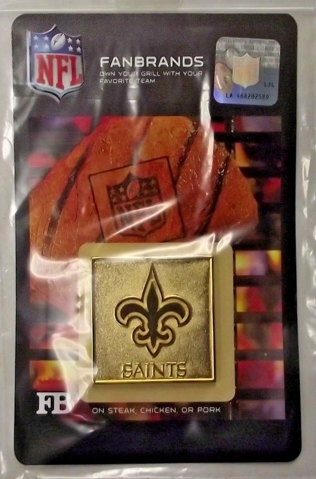 NFL 10136 New Orleans Saints Team Logo Branding Plate FanBrand Barbecue Grill