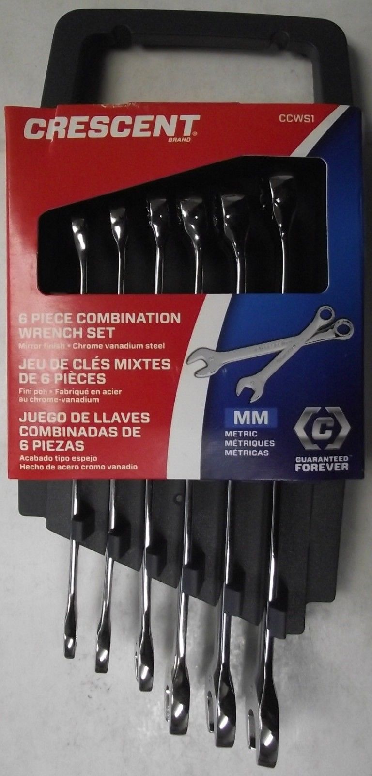 Crescent CCWS1 6pc. Metric Combination Wrench Set 12pt.
