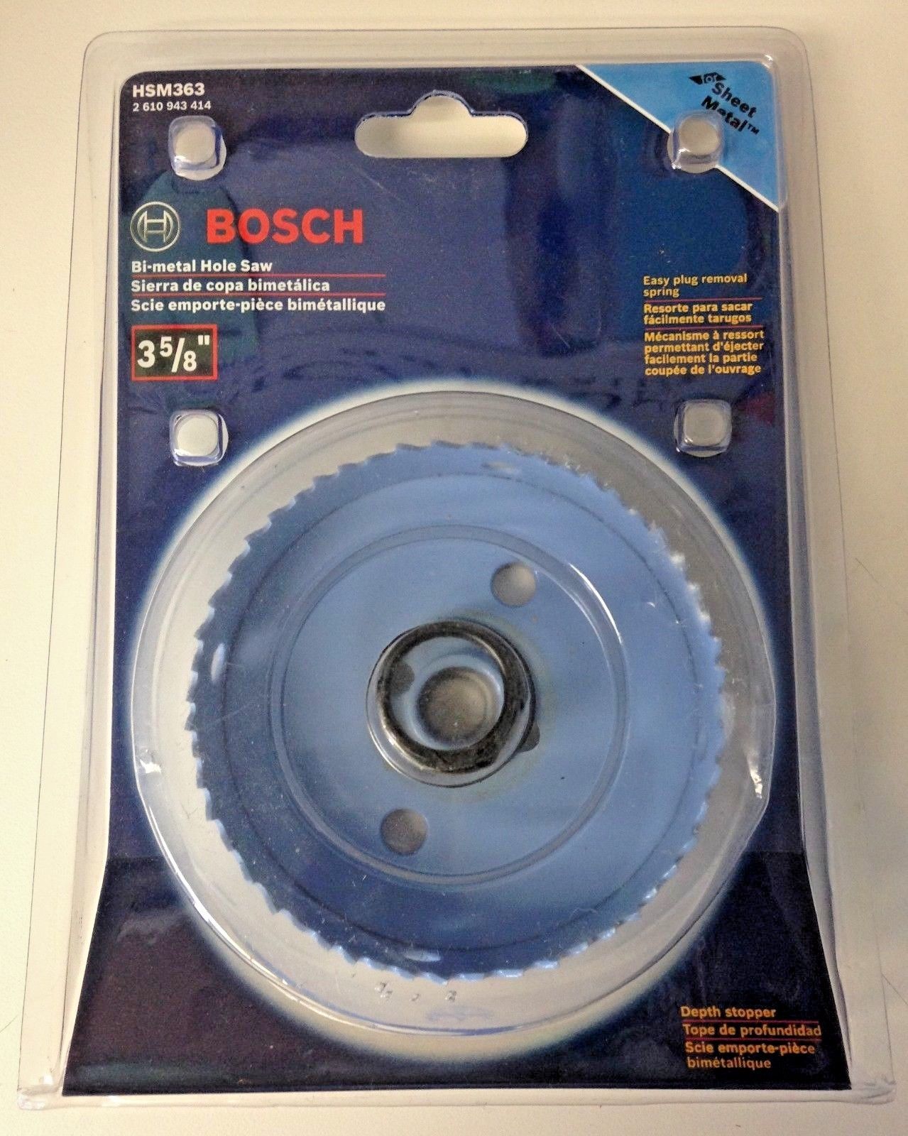 Bosch HSM363 3-5/8" Bi-Metal Hole Saw For Sheet Metal