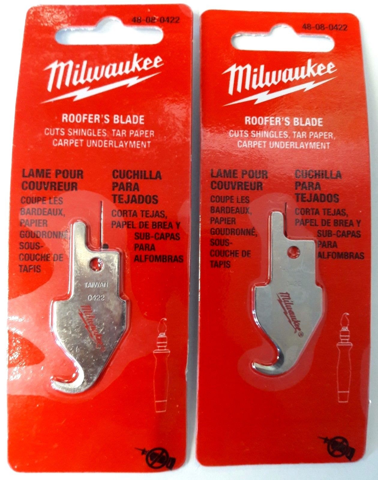 Milwaukee Roofers Blade 48-08-0422 For Job Saw Handle Only 2PCS
