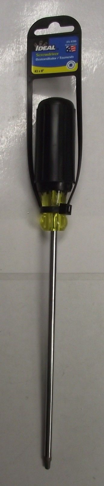 IDEAL 35-696 Cushion Grip #3 Squarex 8"  Recessed Tip Screwdriver USA