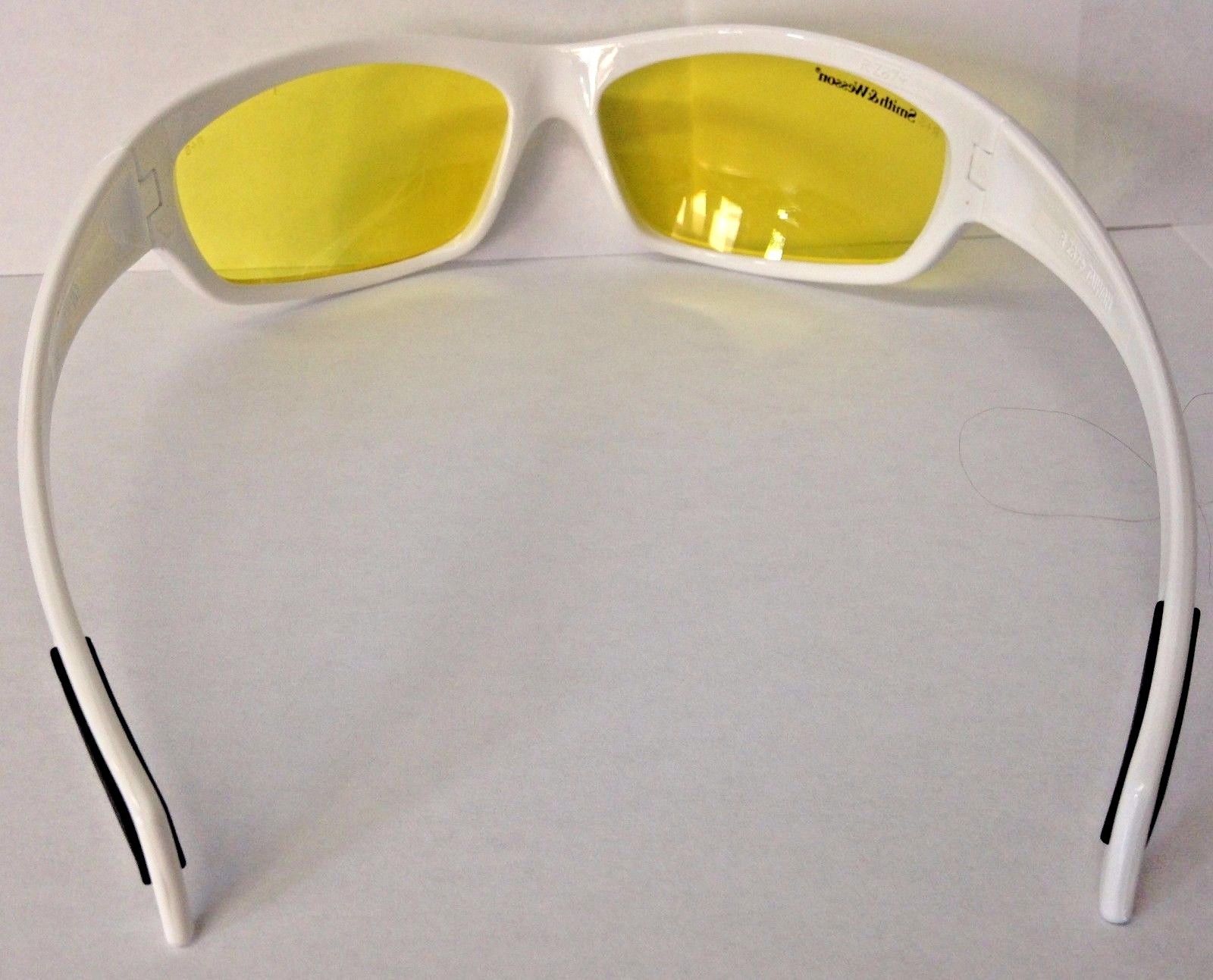 Smith & Wesson SW103-40-ID White Frames Amber Lens Shooting Glasses