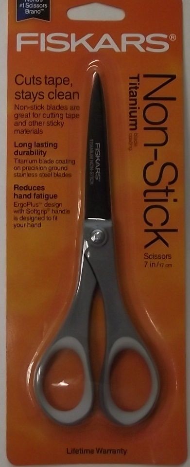 Fiskars 01-005412 Performance Titanium 7" Soft Grip Non Stick Scissors