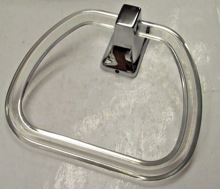Taymor 01-303 Lucite Towel Ring & Polished Chrome Hanger