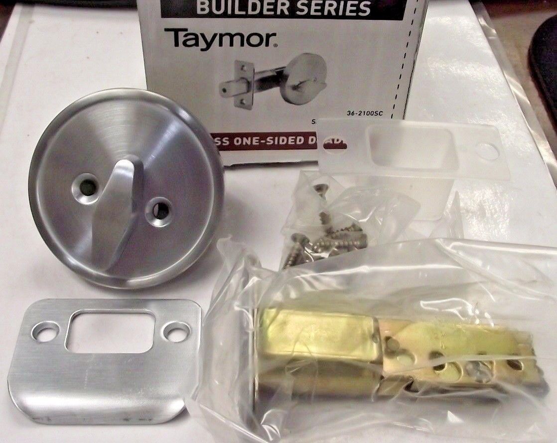 Taymor 36-2100SC Keyless One Sided Deadbolt Satin Chrome Builder Series