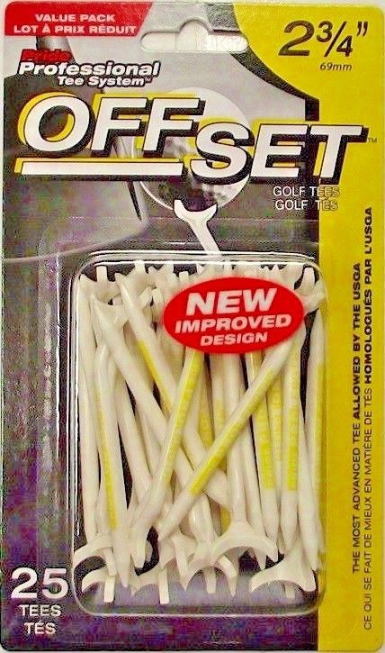 Pride OT23425 Professional Tee System - Offset Golf Tees - 2 3/4" 25 Pack