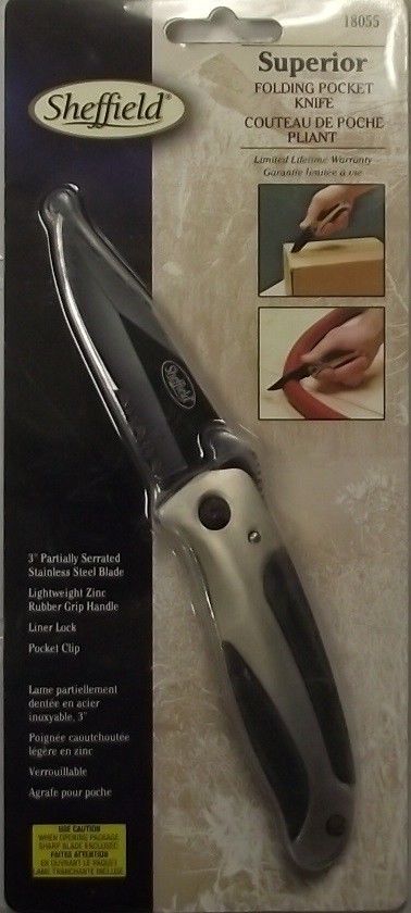 Sheffield 18055 Superior 3" Blade Folding Pocket Knife