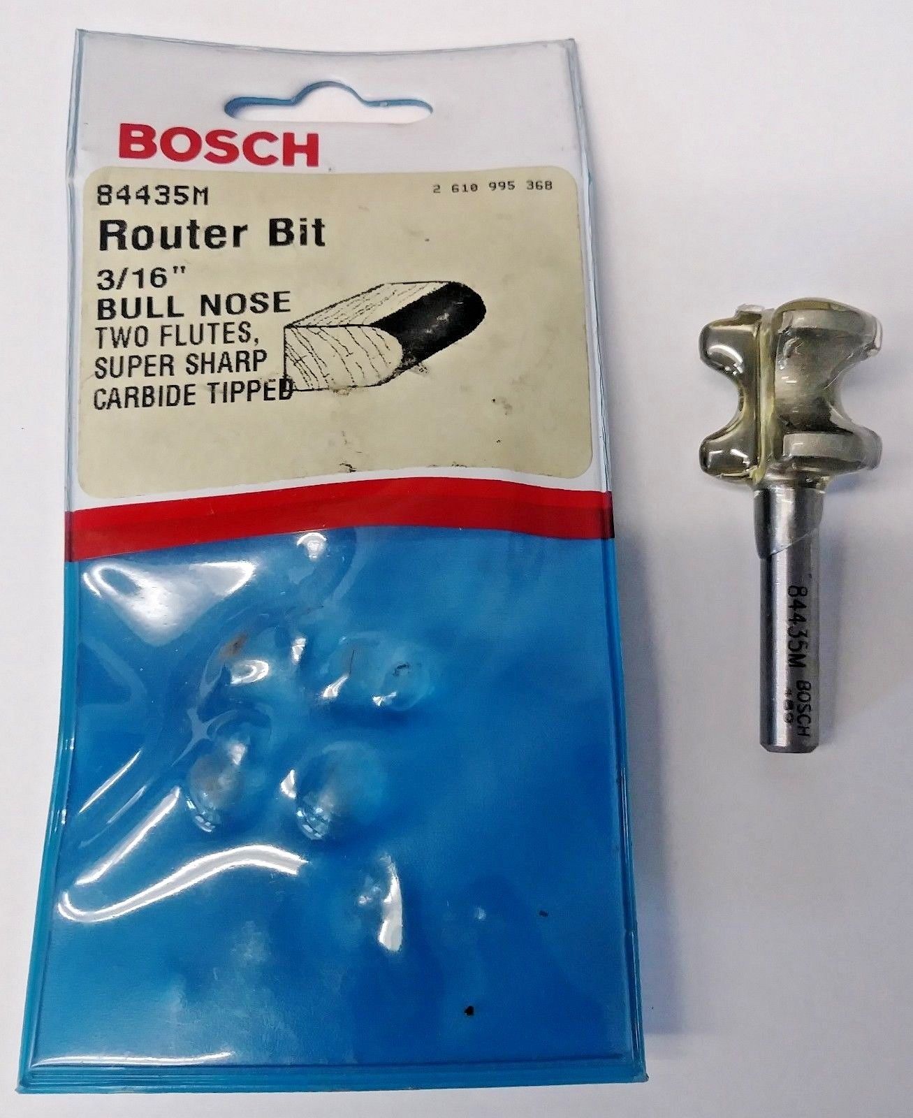 Bosch 84435M 3/16" Cut Bull Nose Router Bit 1/4" Shank USA