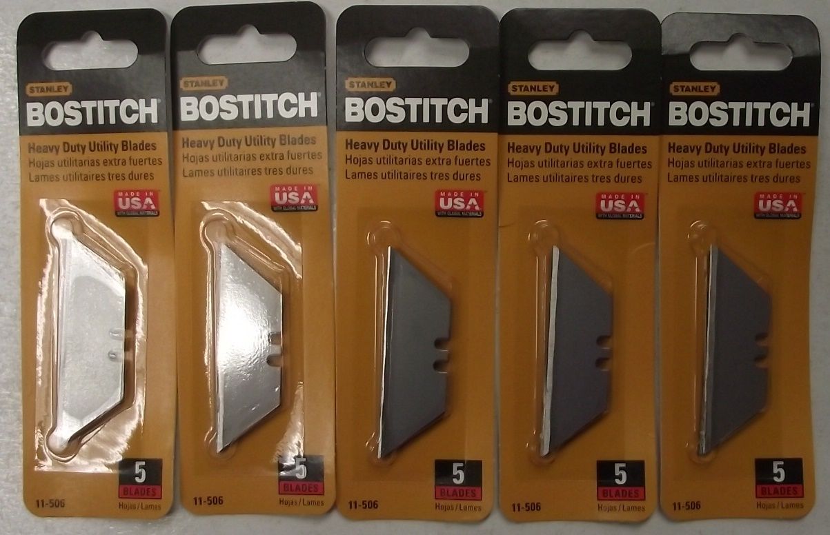 Bostitch 11-506 Heavy Duty Utility Knife Blades 5-5 Packs USA