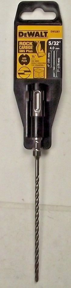 Dewalt DW5361 5/32" x 4" x 7" Rock Carbide SDS Plus Hammer Bit