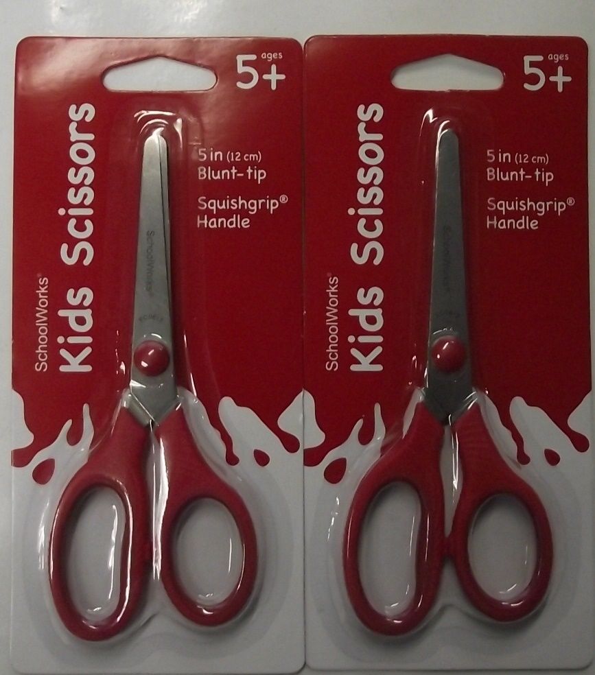 Fiskars 153520 Softgrip Kids Scissors 5" Long Blunted Stainless Steel 2pcs.