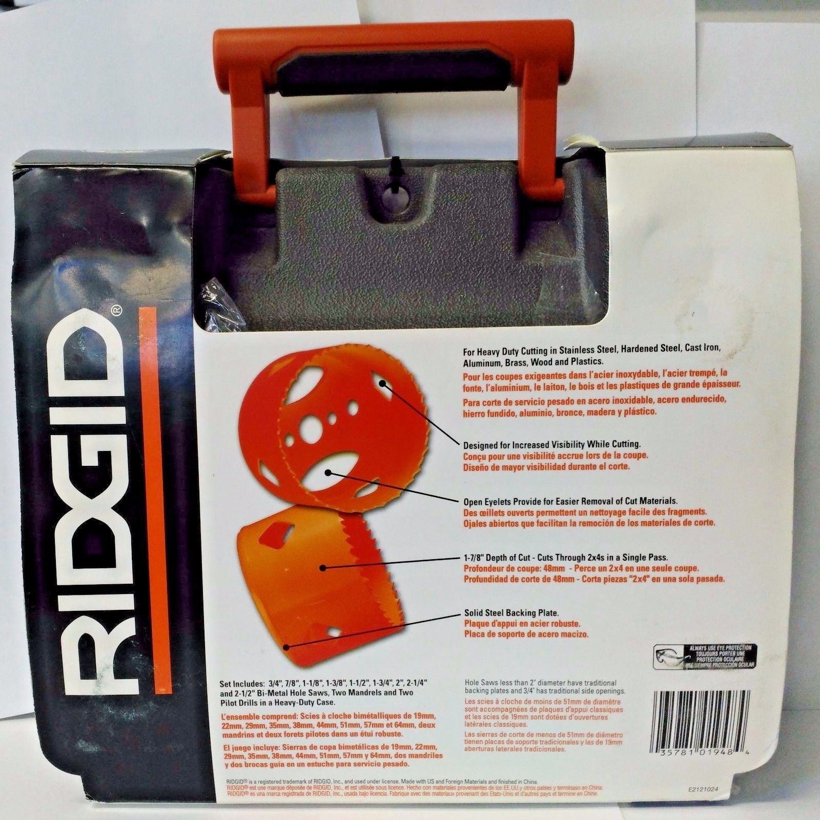 Ridgid 7040 13 Piece BiMetal Hole Saw Set Cobalt Industrial Grade Ste