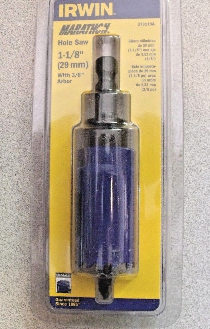 Irwin 373118A 1-1/8" Bi-Metal Hole Saws With Arbor