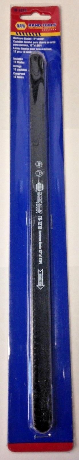 Napa Hand Tools TS-1218 12" x 18 TPI Hacksaw Blades 10 Pack