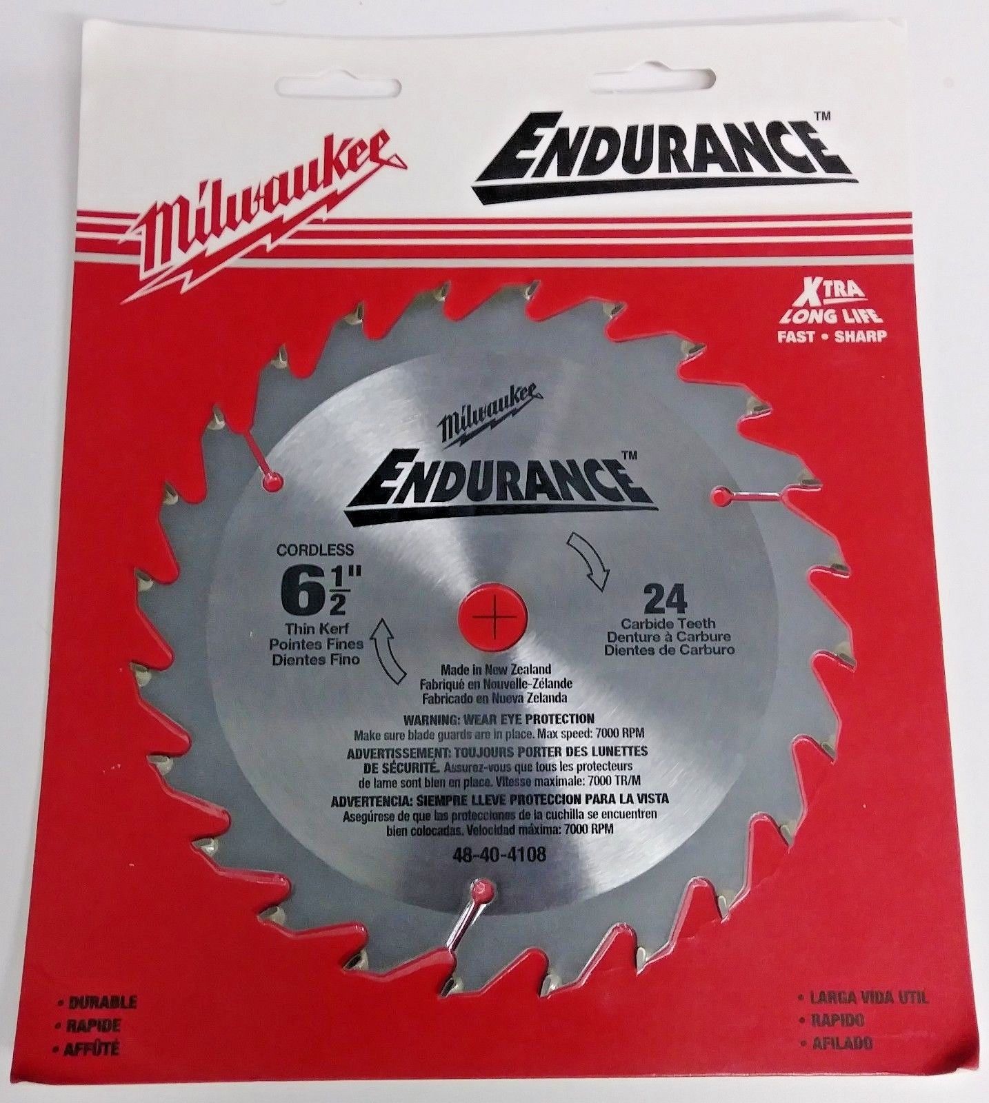 Milwaukee 48-40-4108 6-1/2" x 24 ATB Saw Blade Carded