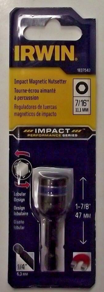 Irwin 1837542 7/16" Impact Magnetic Nutsetter