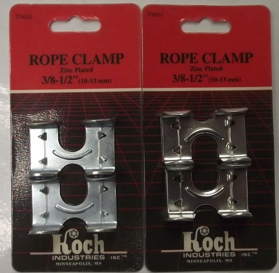 Koch Industries 2716311 Rope Clamp 3/8-1/2-Inch Zinc Finish 2pks of 2