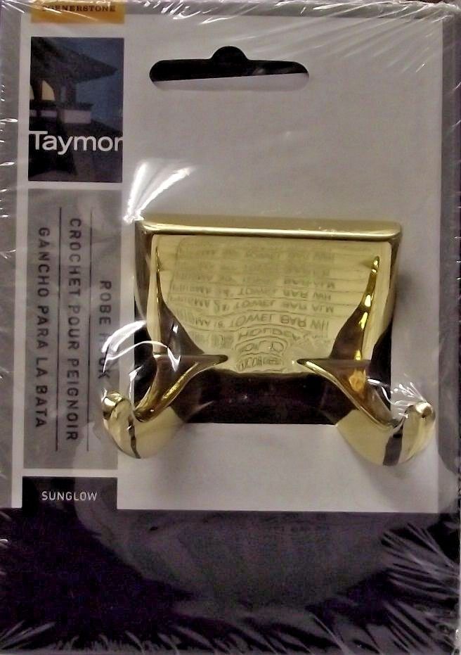 Taymor 02-D9402PB Sunglow Double Robe Hook Polished Brass