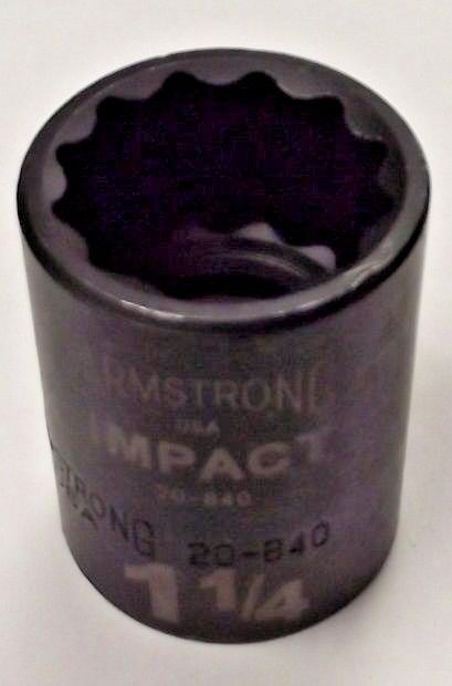 Armstrong 1/2 Drive 1-1/4" 12pt. Impact Socket 20-840 USA