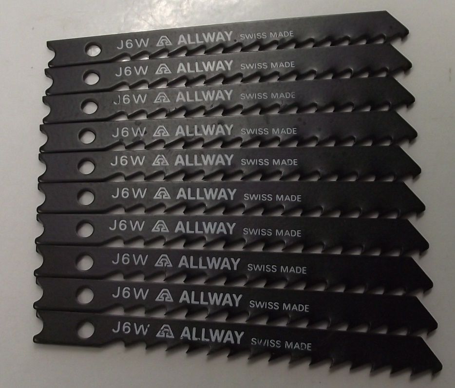 Allway 2608633459 J6W 3-1/8" x 6TPI U-Shank Jigsaw Blade 10pcs Bulk
