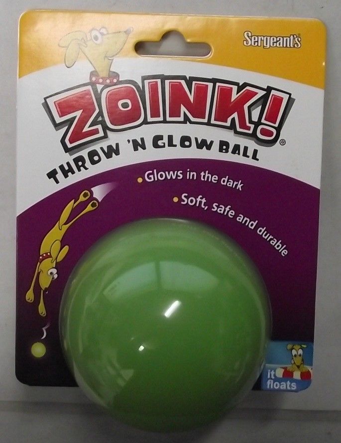 Sergeants Zoink! 1905 Throw 'N Glow Floating Ball Dog Toy