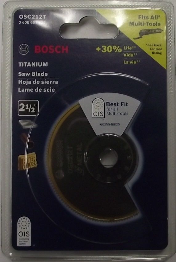 Bosch OSC212T 2-1/2" Titanium Bi-Metal Saw Blade Swiss