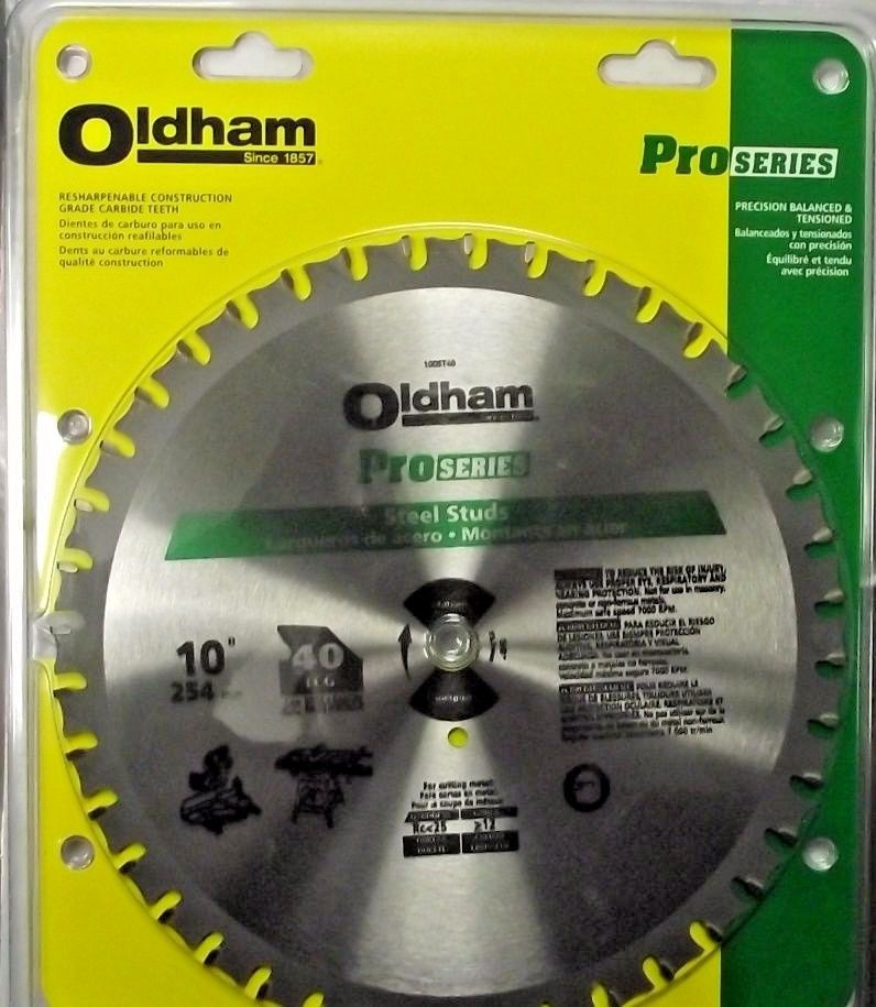 Oldham 100ST40 10 x 40 Steel Stud Cutting Carbide Saw Blade USA