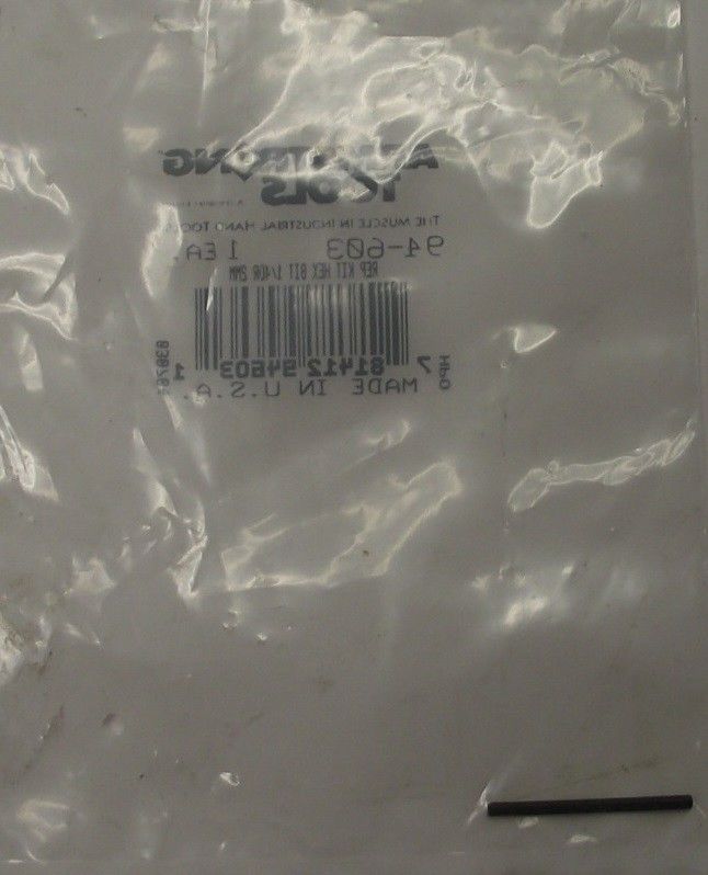 Armstrong Hex Bit Replacement 2mm x 1/4" Drive  USA 94-603
