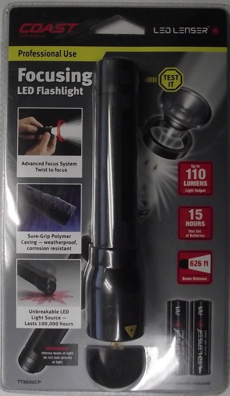 Coast TT8606CP 6.3" Focusing LED Flashlight 110 Lumens
