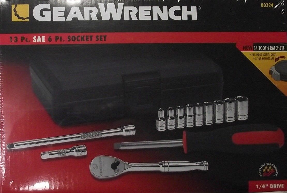 GearWrench 80324 13 piece 1/4" Drive SAE Socket Set