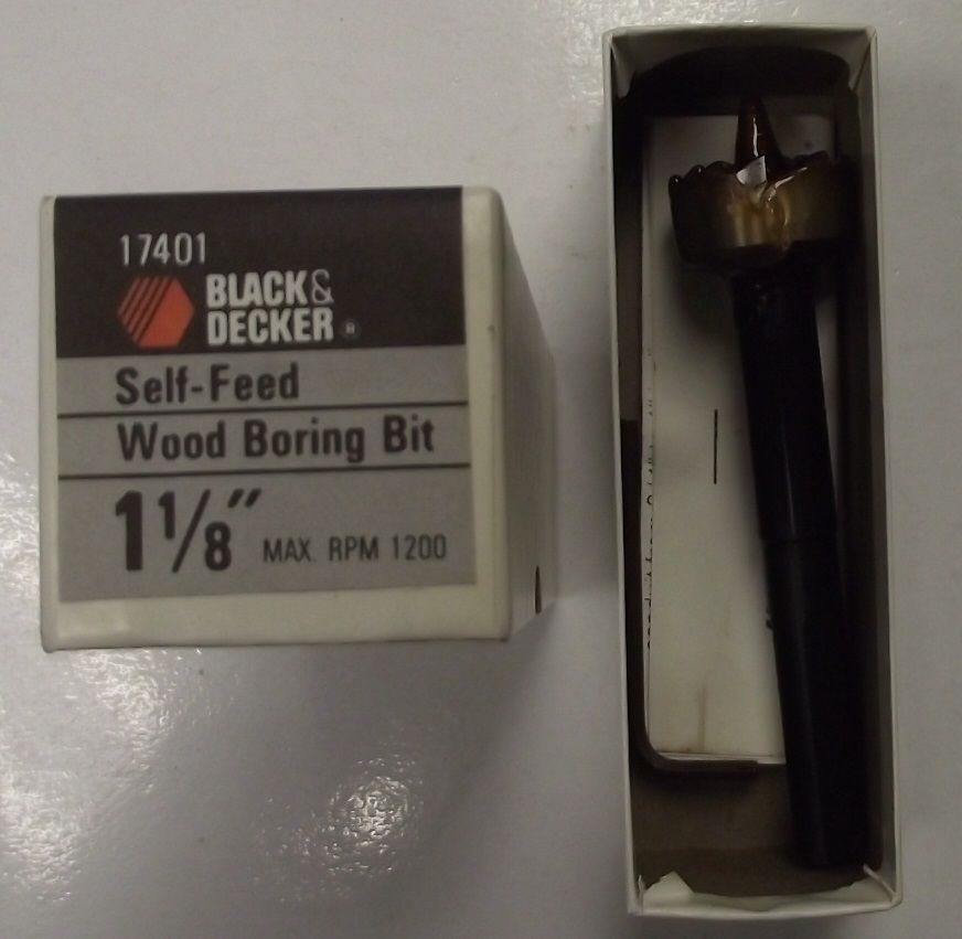Black & Decker 17401 1-1/8" Self Feed Wood Boring Drill Bit USA