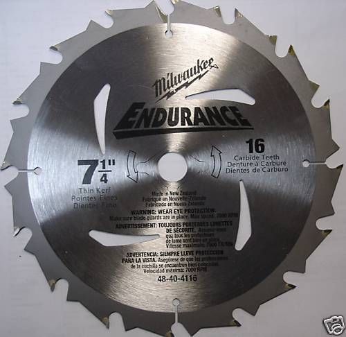 Milwaukee 48-40-4116 Bulk 7-1/4" x 16T Carbide Saw Blade