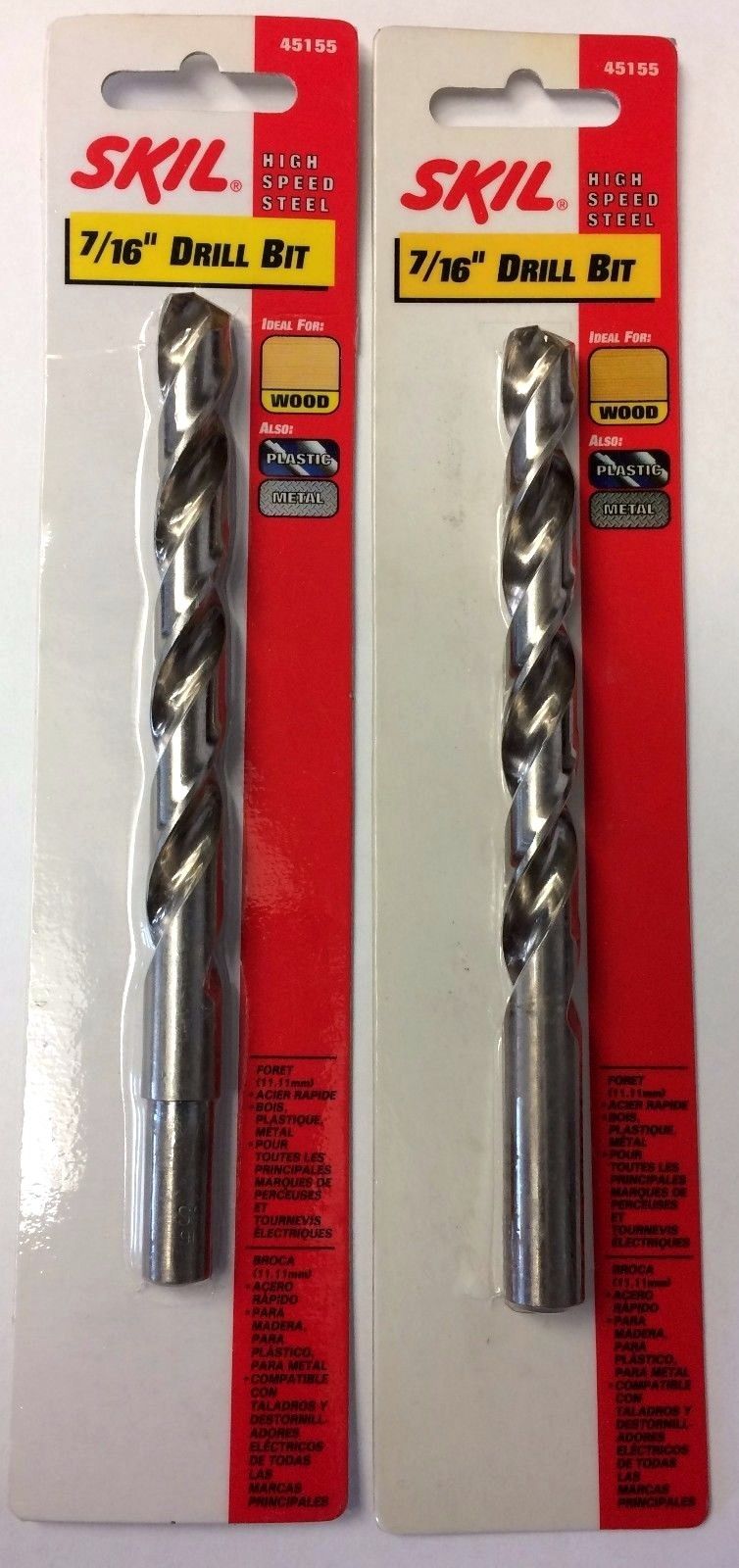 Skil 45155 7/16" High Speed Steel Drill Bit 2PKS