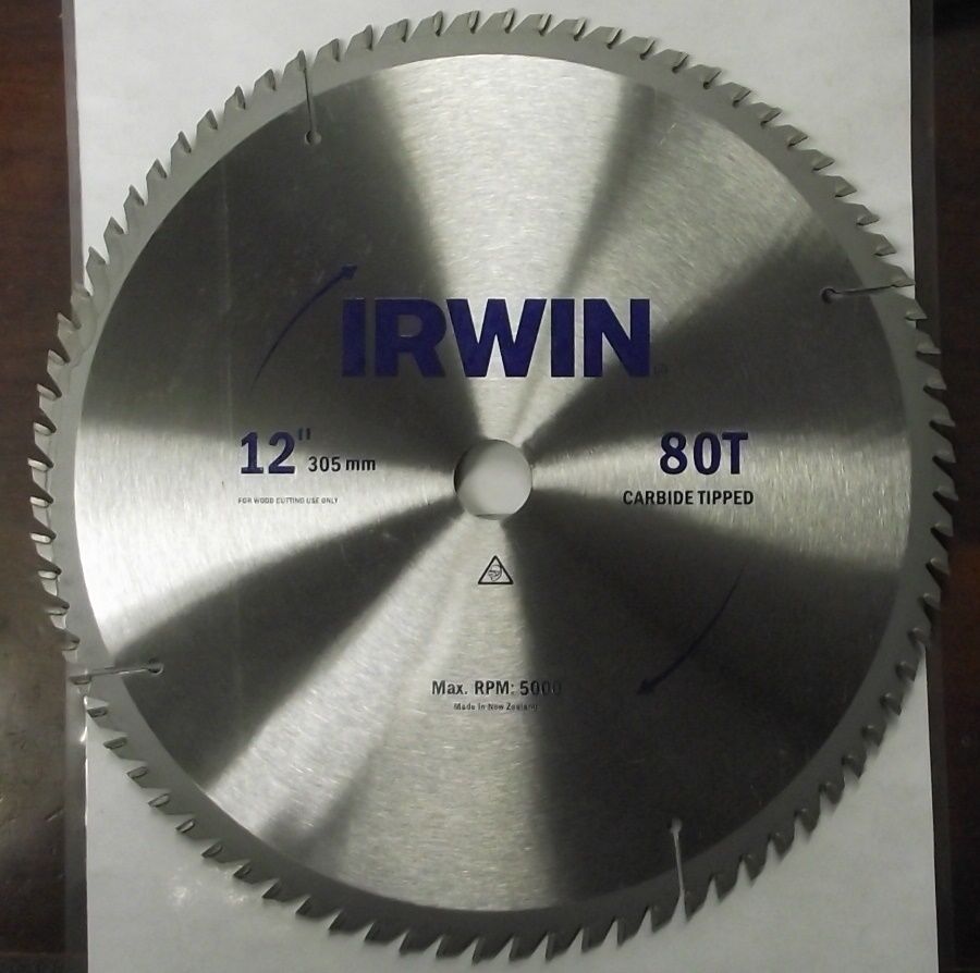 Irwin Tools 1280 12" x 80 Tooth ATB Carbide Tooth Saw Blade New Zealand